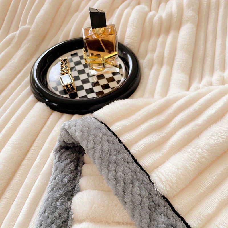 A-Class Rabbit Fur Blanket Soft Blanket Home Decor Blanket Comfortable Blanket - Khaki - Size S  150-200cm