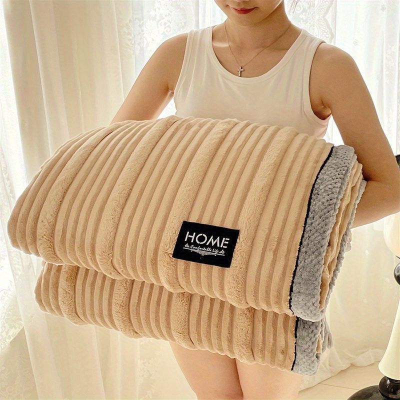 A-Class Rabbit Fur Blanket Soft Blanket Home Decor Blanket Comfortable Blanket - Pink - Size S  150-200cm