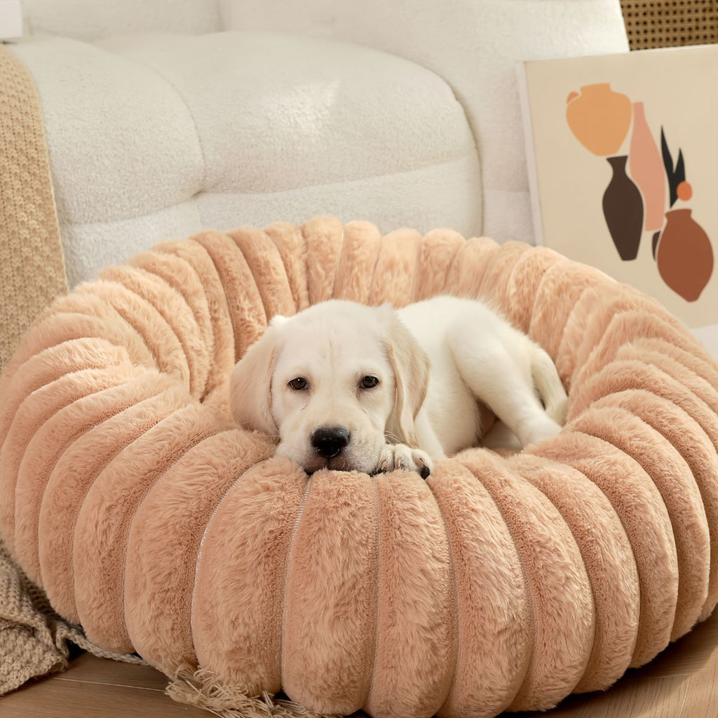 Pet Bed Dog Bed Cat Bed Small Dog Bed Medium Dog Bed Plush Pet Bed All-Season - Beige - Size 50-20-20