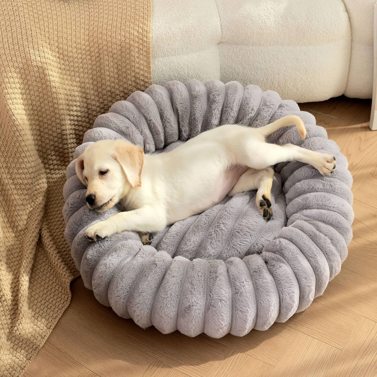 Pet Bed Dog Bed Cat Bed Small Dog Bed Medium Dog Bed Plush Pet Bed All-Season - Gray - Size 50-20-20