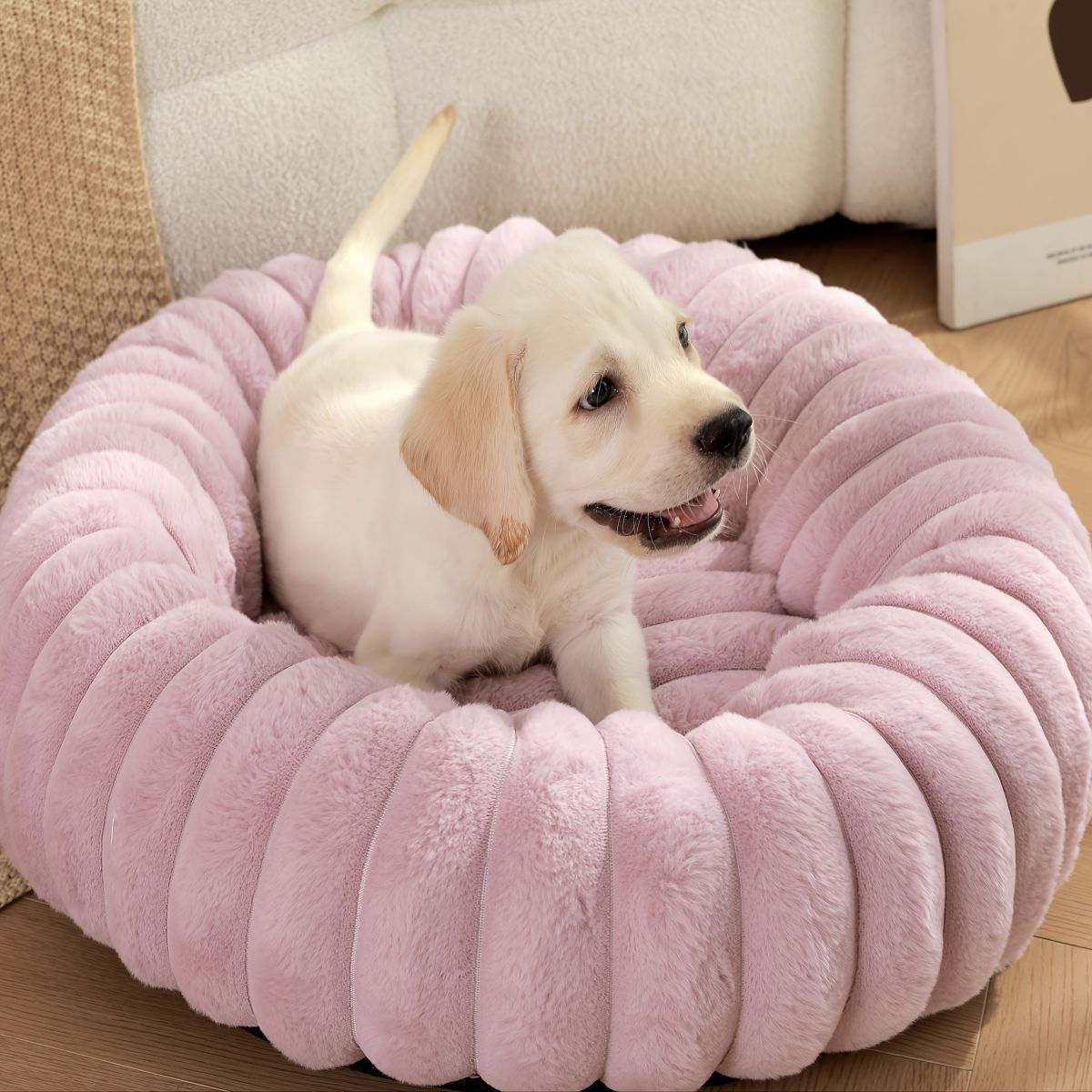 Pet Bed Dog Bed Cat Bed Small Dog Bed Medium Dog Bed Plush Pet Bed All-Season - Pink - Size 50-20-20