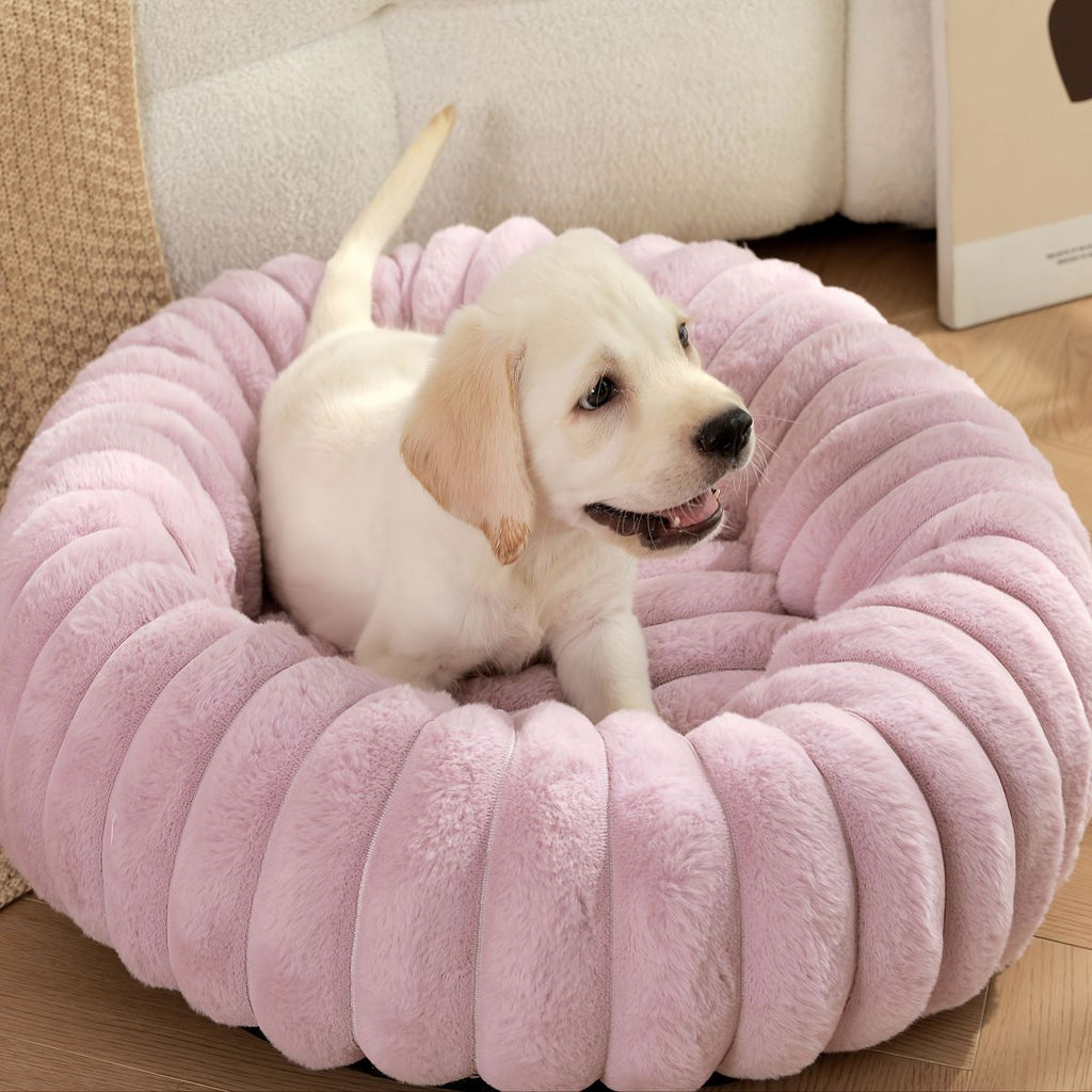 Pet Bed Dog Bed Cat Bed Small Dog Bed Medium Dog Bed Plush Pet Bed All-Season - White - Size 40-20-15