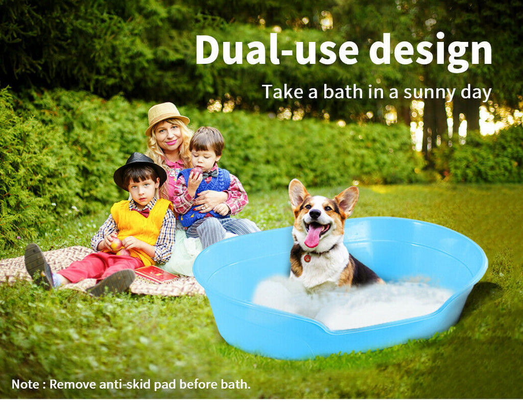 YES4PETS Pet Bed Small Plastic Dog Bedding Sleeping Resting Washable Basket Blue