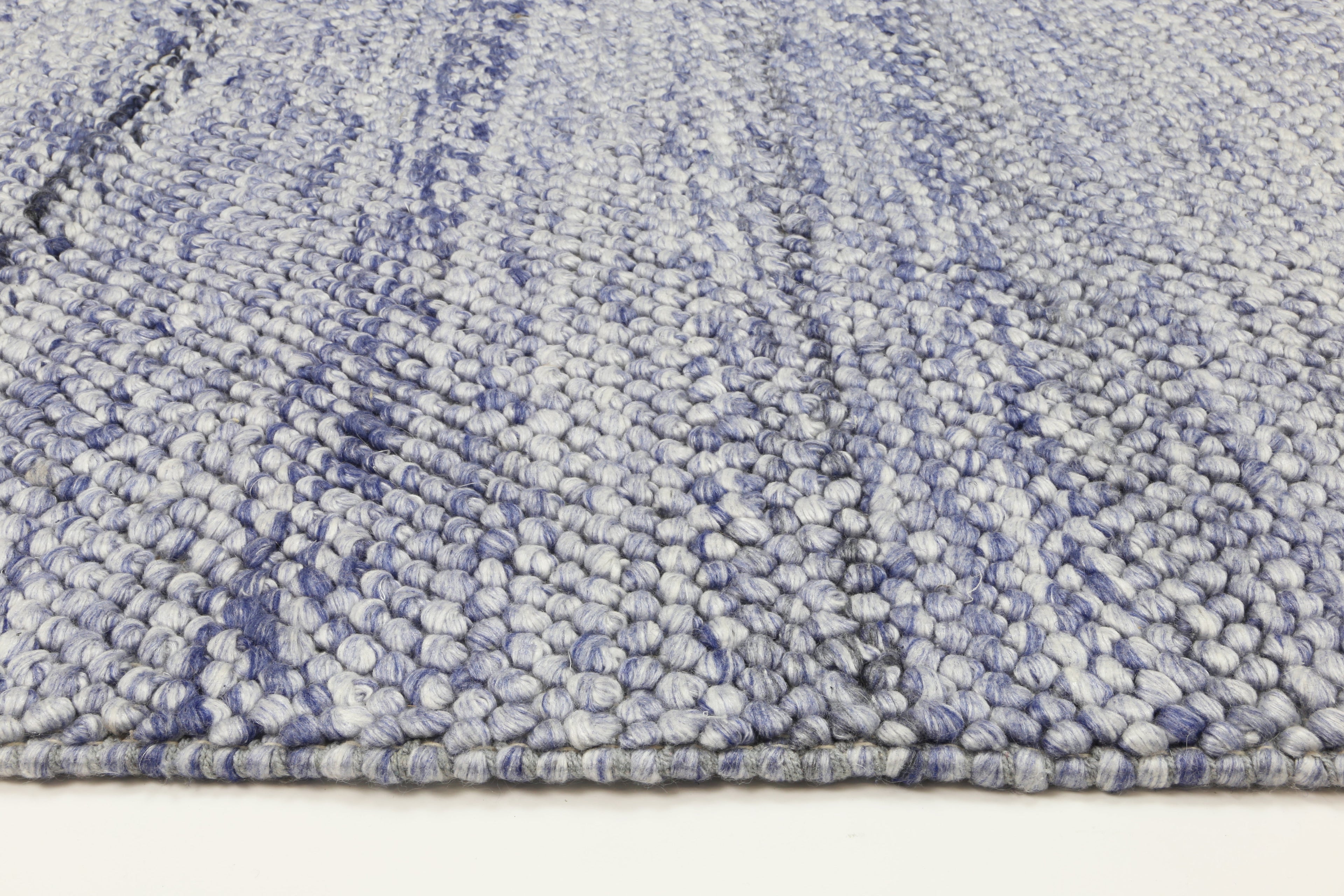 Harlow Loopy Blue Wool Blend Rug 160x230