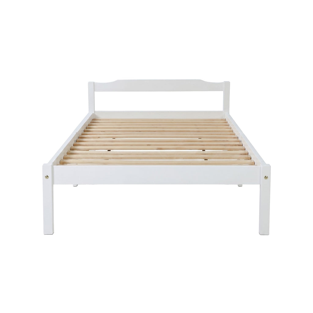 Artiss Bed Frame King Single Size Wooden White LEXI