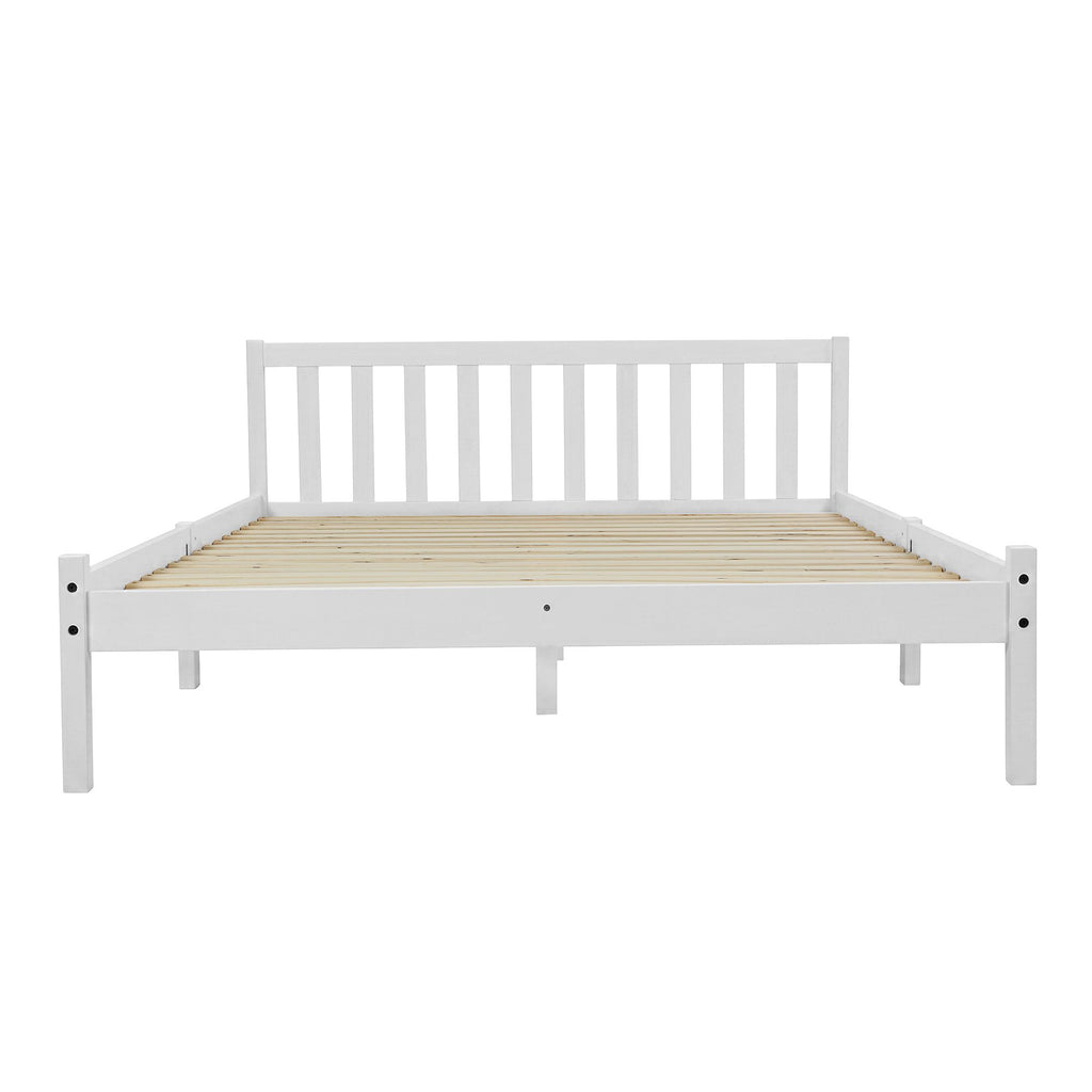 Artiss Bed Frame Queen Size Wooden White SOFIE
